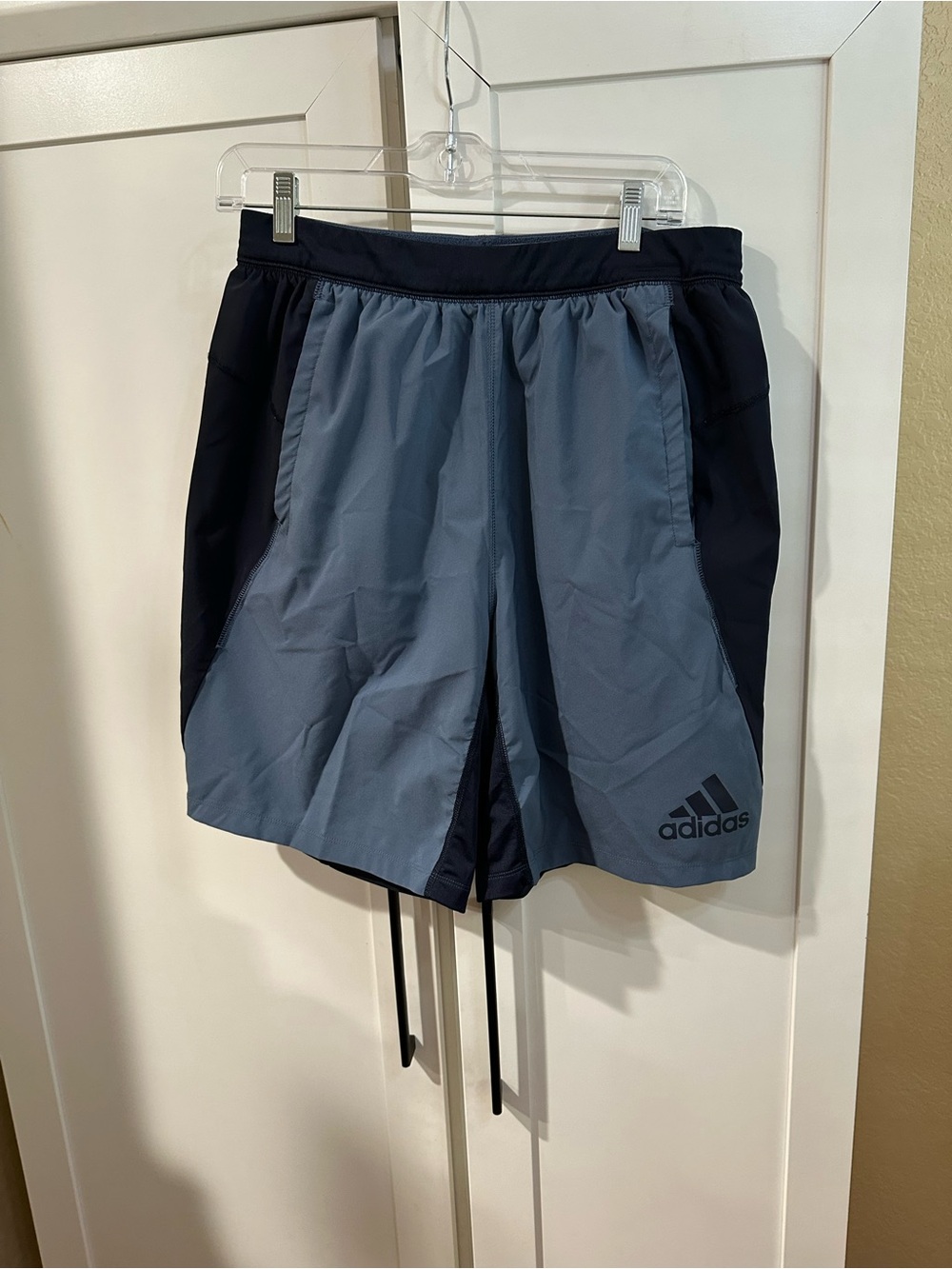 Sz Lg Adidas Climalite Two tone Men’s Slate Blue and Navy Athletic Shorts